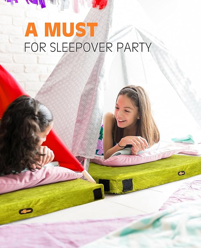 3 Inch GAIALOOP Thick Memory Foam Camping Mattress Sleeping Pad [Car/Tent/Cot] Glamping Portable Floor Mat Roll Up Futon Mattress for Guests Sleepover