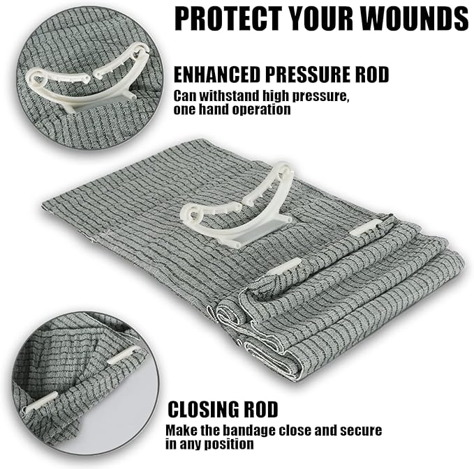 Israeli Style Emergency Bandage Version A - 6 Inch, Sterile Vacuum Sealed - Combat Tactical First Aid Kit IFAK Supplies - Compression Trauma Wound Dressing, 2 Count