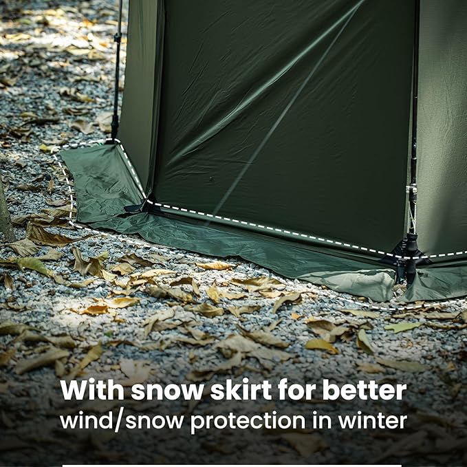 OneTigris TEGIMEN Hammock Hot Tent with Stove Jack - Spacious, Versatile Wall Tent with Snow Skirt - 3000mm Waterproof