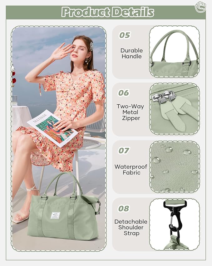 Gym Bag Womens,Travel Duffel Carry on Bag Sport Tote Bag Weekend Overnight Bag