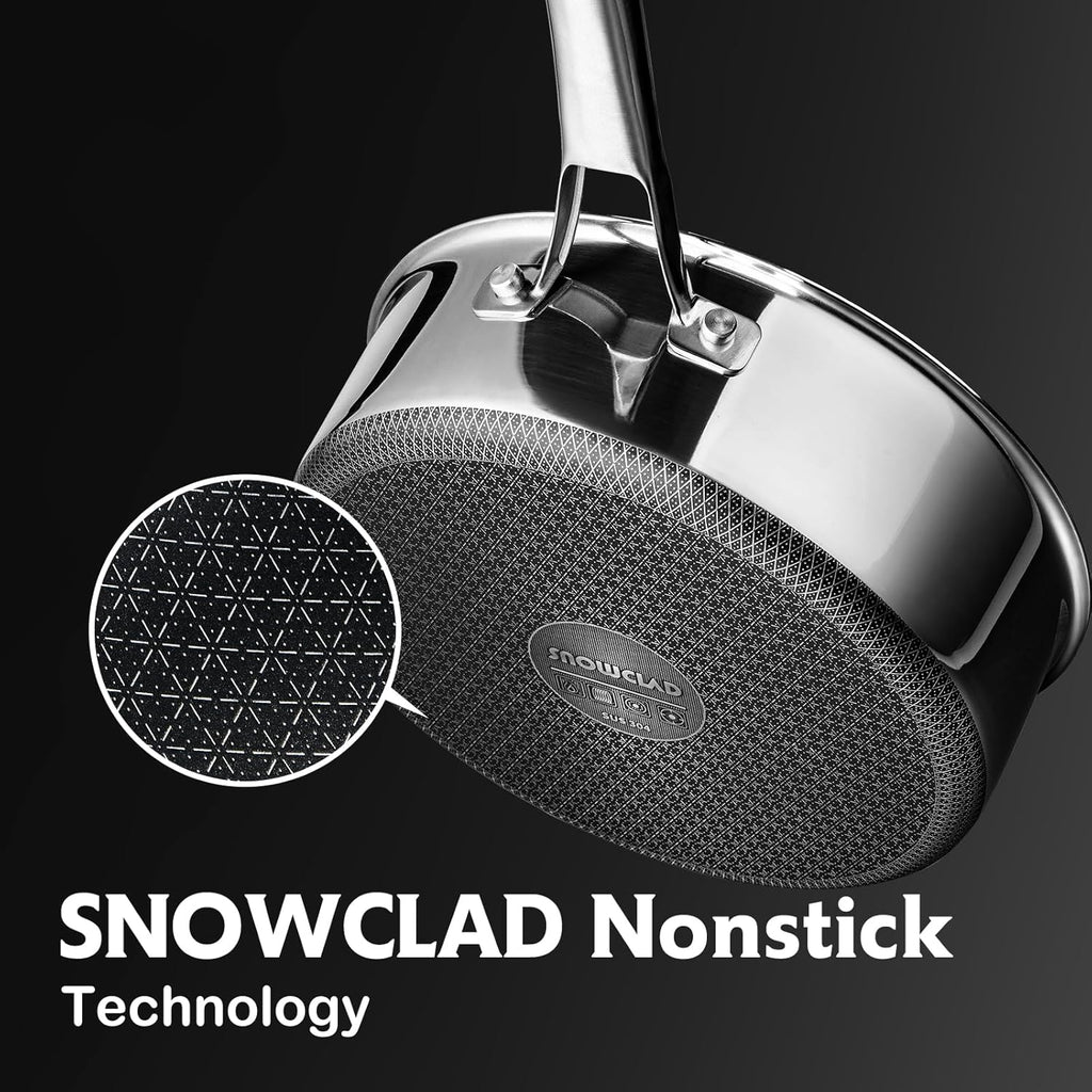 Saute Pan,Hybrid Non Stick 6.5 Quart Everyday pan,Chicken Fryer, PFOA Free Cookware,12.5 inch Deep Frying Pans with Lid,Dishwasher and Oven Safe,Works on Induction,Ceramic and Gas Cooktops