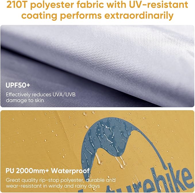 Naturehike Camping Tent, 2/3 Person Double Layer, Instant Easy Setup, Waterproof PU2000mm, 54 MPH Wind Resistance, UPF 50+, Outdoor Tent for Camping, Festivals, Backyard, Sleepovers
