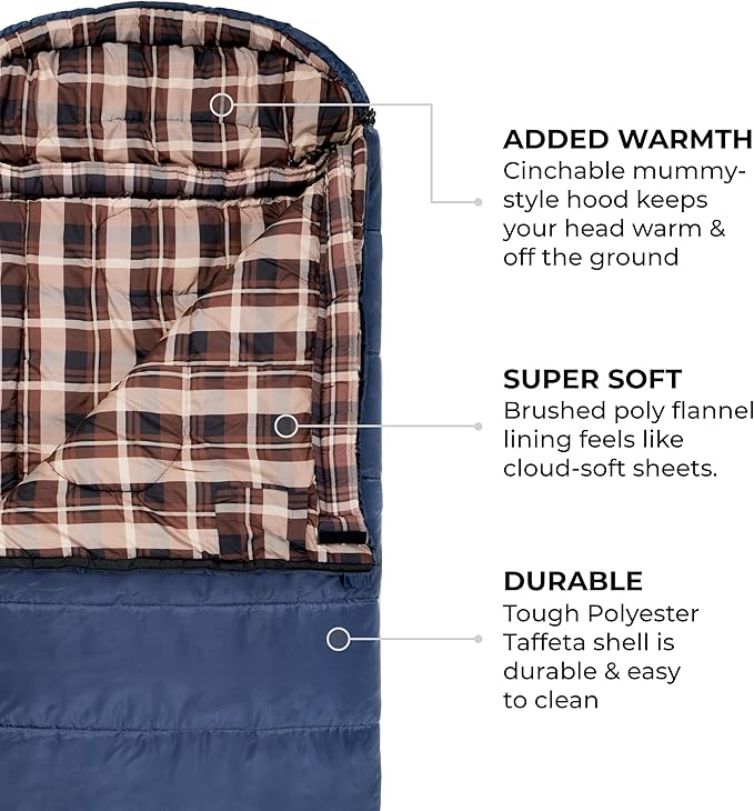 TETON Celsius XL, -25F, 20F, 0F Degree Sleeping Bags, All Weather Warm Sleeping Bag for Adults and Kids, Camping Season, Compression Sack Included