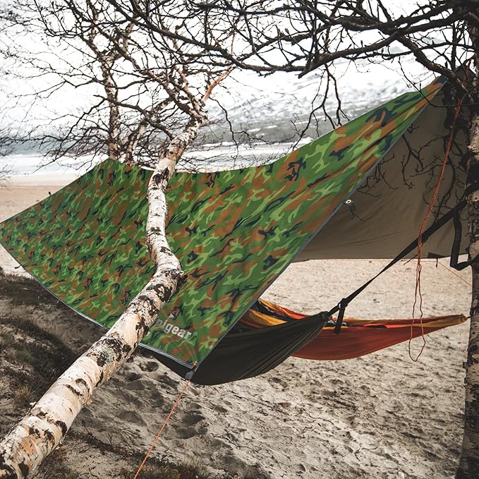 Unigear Hammock Rain Fly Waterproof Tent Tarp, UV Protection and PU 3000mm Waterproof, Lightweight for Camping, Backpacking and Outdoor Adventure