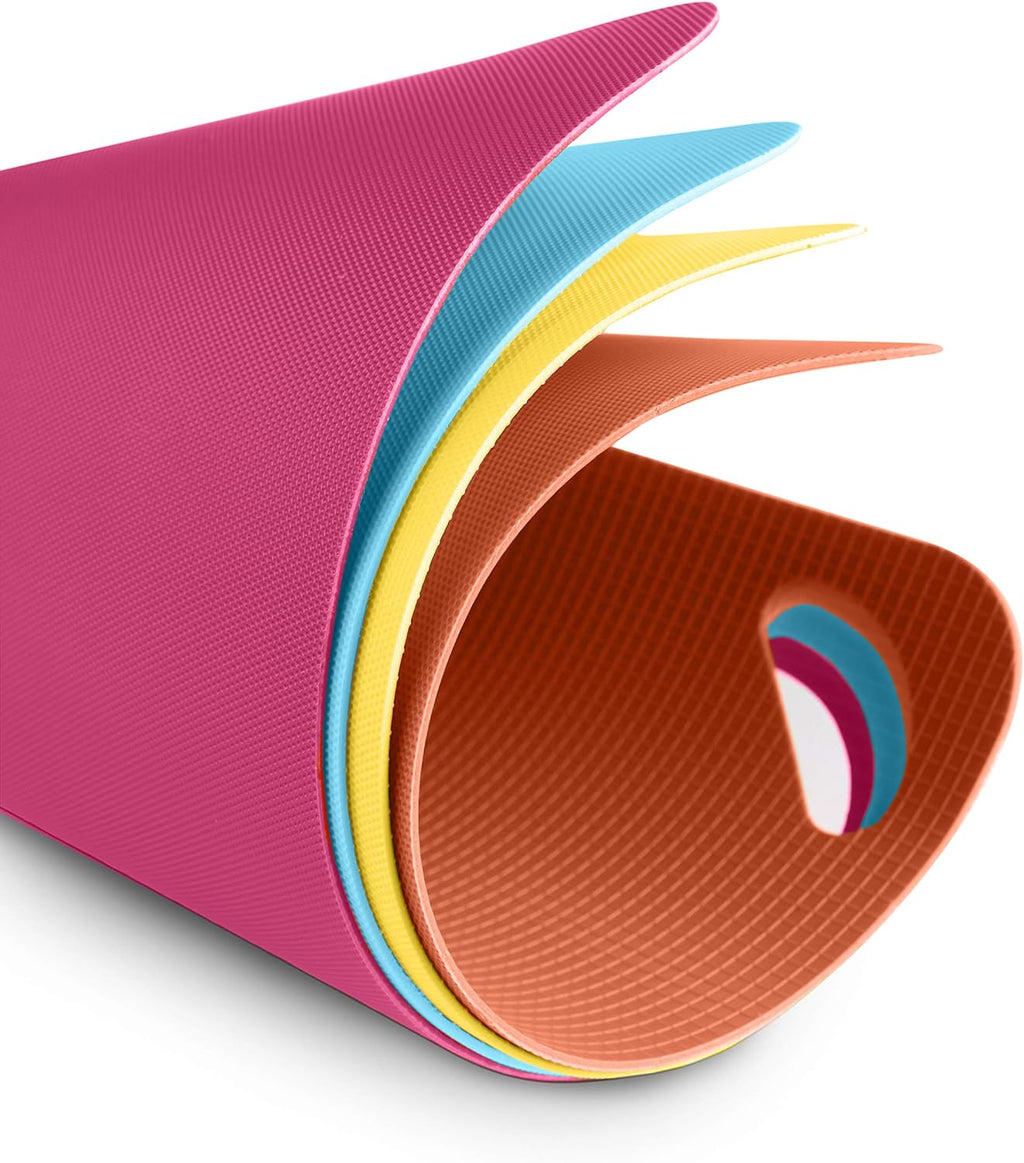 Dexas Heavy Duty Cutting Board Grippmat, Flexible Cutting Boards for Kitchen, Set of 4, Non Slip Plastic Board Cutting Mat 11.5 by 14 inches, Bright Blue, Yellow, Orange and Pink Set Kitchen Gadgets