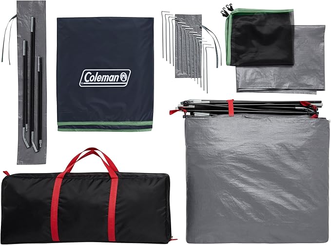 Coleman Skydome Series Camping Tent Weatherproof Tent Includes Pre-Attached Poles Rainfly Carry Bag and Unique Pattern Sets up in 5 Minutes