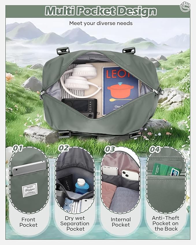 Gym Bag Womens,Travel Duffel Carry on Bag Sport Tote Bag Weekend Overnight Bag