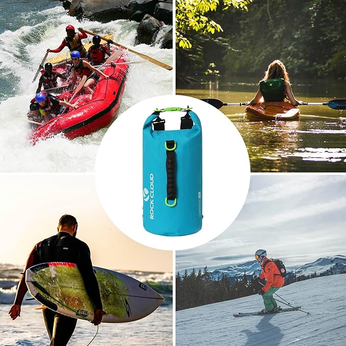 ROCK CLOUD Dry Bag Waterproof 10L Dry Sack for Kayaking Rafting Boating Beach Surfing Swimming Canoe Camping Hiking Fishing Ski