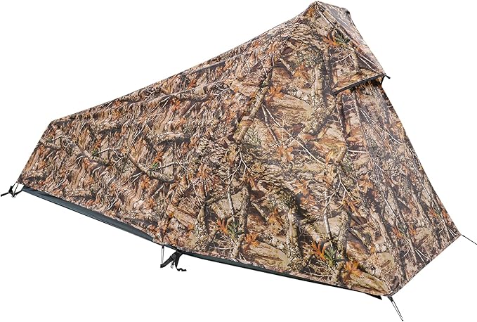 GEERTOP Ultralight Bivy Tent for 1 Person 3 Season Waterproof Single Person Backpacking Tent for Camping Hiking Backpack Travel Outdoor Survival Gear