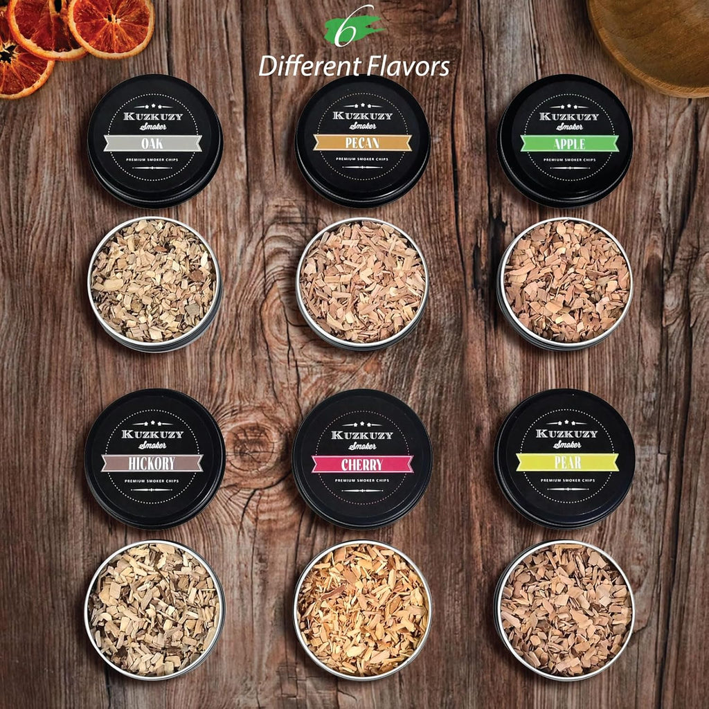 Cocktail Smoker Kit with Torch – 6 Flavors Wood Chips – Bourbon, Whiskey Smoker Infuser Kit, Old Fashioned Drink Smoker Kit, Birthday Bourbon Whiskey Gifts for Men, Dad, Husband (Without Butane)