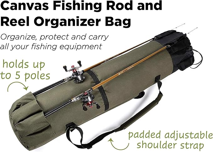 NREOY Fishing Etna Fishing Rod Case Organizer, 48.5" x 13.5"