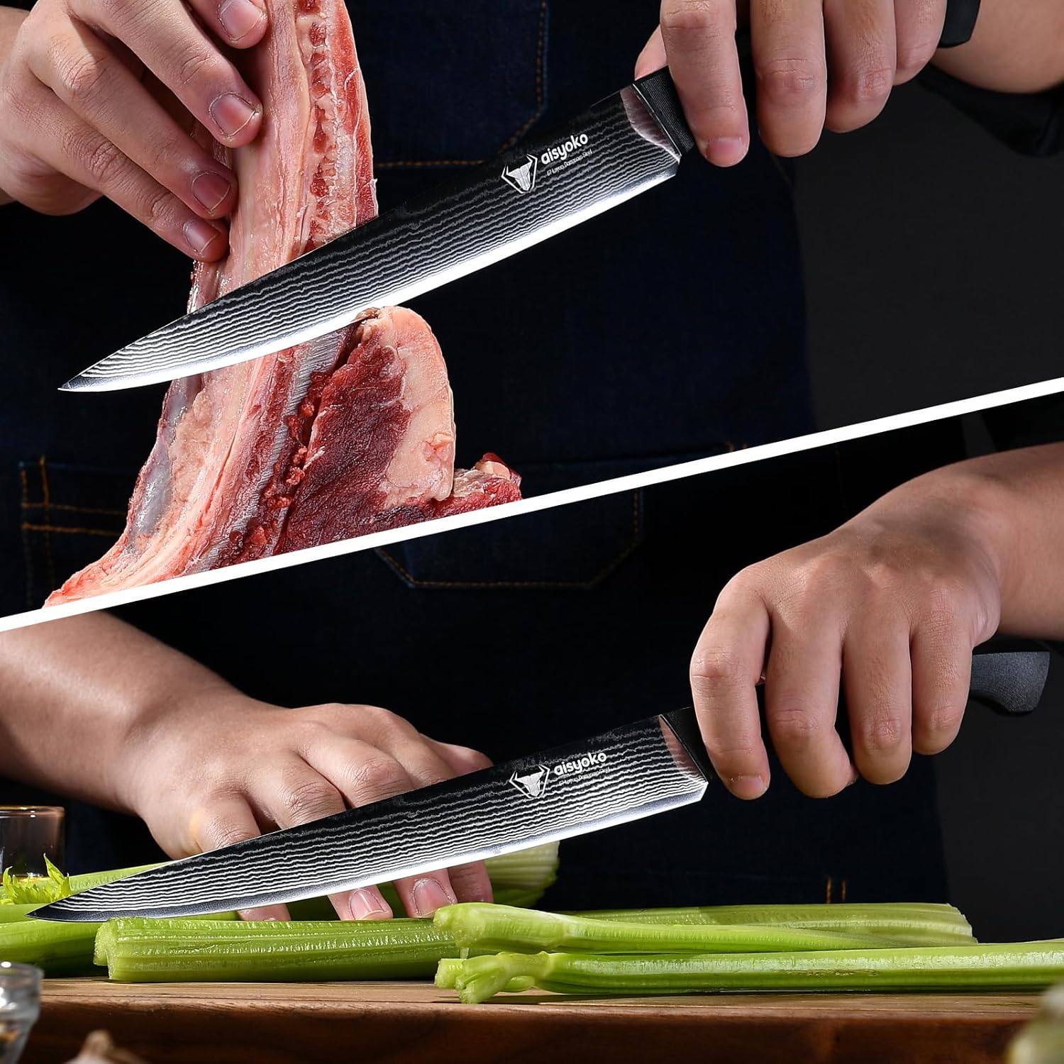 Slicing Knife 9", Long, Thin Blade, Allows for Cleaner Cuts to Preserve Juices and Flavor, Cutluxe Meat Carving Knife – Turkey Carving Knife,All Tang non-slip handle design,Premium Gift Box