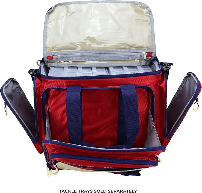 OSAGE RIVER Fishing Tackle Bag, Saltwater Fishing Gear Bag, Tackle Box Organizer with Waterproof Non-Slip Bottom, Padded Shoulder Strap, and Fishing Pliers, Fishing Gifts for Men