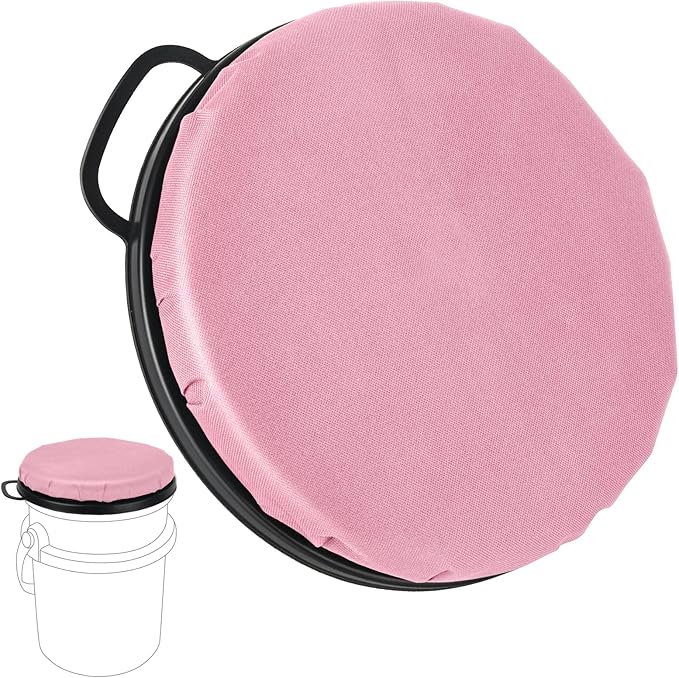 5 Gallon Bucket Seat for Yeti Bucket Only, Swivel Bucket Lid with Padded Top for Cozy Sitting, Bucket Seat Cushion for Outdoor Fishing,Hunting,Gardening,Camping,Car Washing, Softball Training