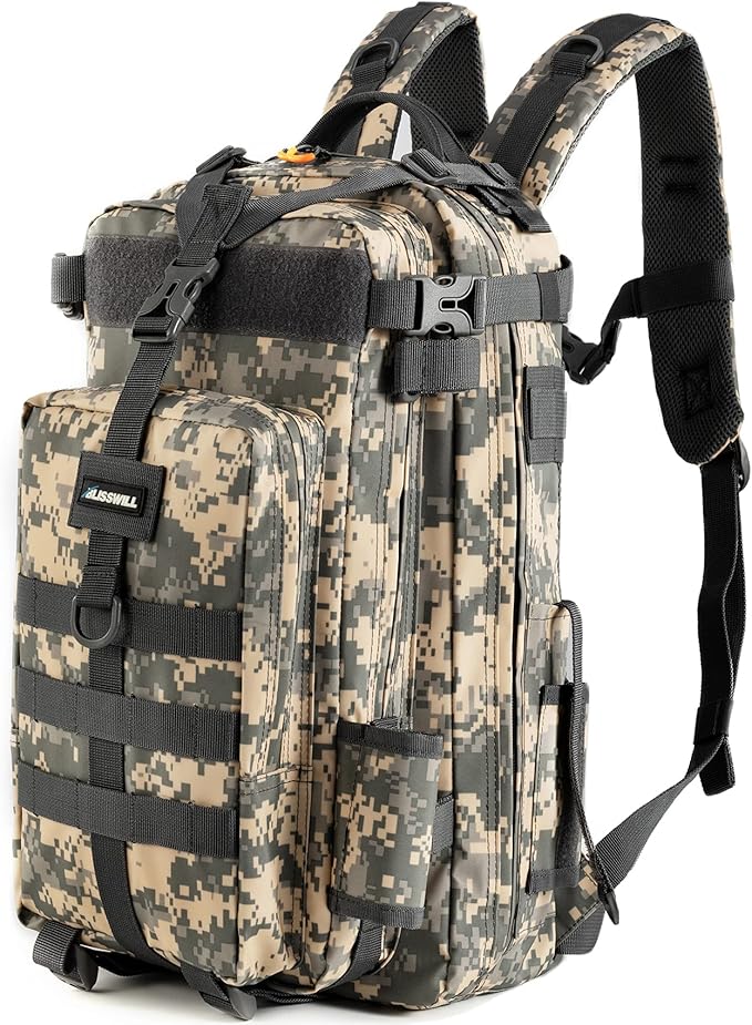 BLISSWILL Fishing Backpack - Waterproof with Rod Holder, Ideal Fishing Gear and Gifts for Men