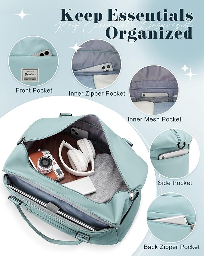 Gym Bag Womens,Travel Duffel Carry on Bag Sport Tote Bag Weekend Overnight Bag