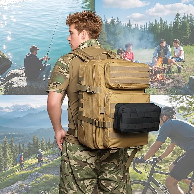 2 Pack Tactical Molle Admin Pouches - Utility Molle Tool Pouch EDC Carry Belt Pouch Horizontal Modular Pouches Phone Pouch for Men,Multi-Purpose Utility Work Organizer Bag