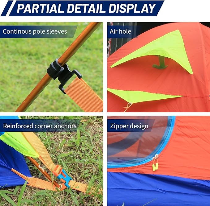 Himalaya 1/2 Person Camping Tent, 4 Season Tent Backpacking Winter Tent Waterproof Windproof Lightweight Portable PU5000 for Outdoor Camping Cold Weather Hiking Mountaineering