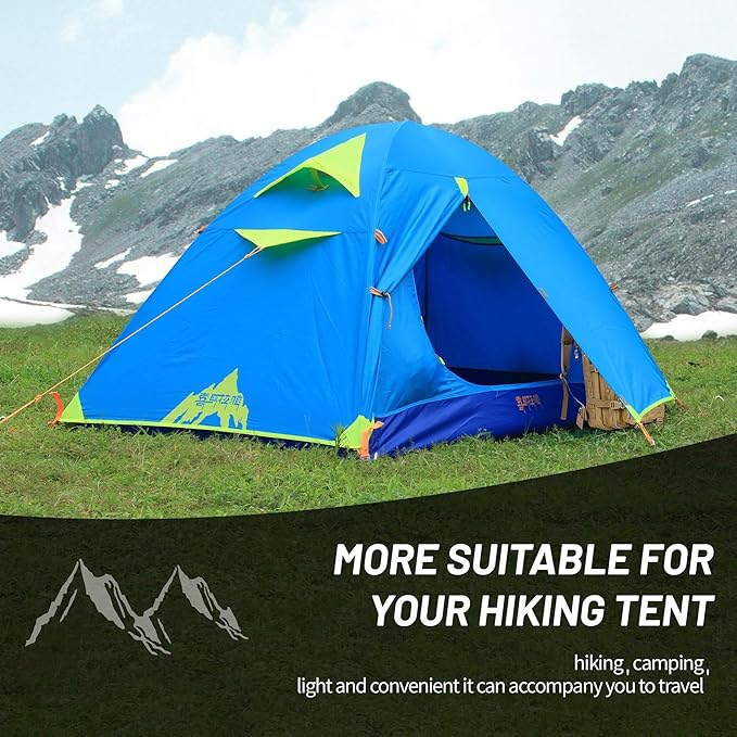 Himalaya 1/2 Person Camping Tent, 4 Season Tent Backpacking Winter Tent Waterproof Windproof Lightweight Portable PU5000 for Outdoor Camping Cold Weather Hiking Mountaineering