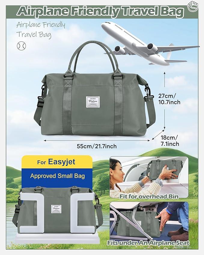 Gym Bag Womens,Travel Duffel Carry on Bag Sport Tote Bag Weekend Overnight Bag