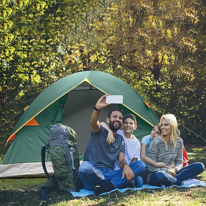 UNP Camping Tent 2/3/4/6 Person Dome Tent, Easy to Set Up for Camping, Lightweight Camping Tent, Portable Camping Tent for Outdoor and Backpacking Beaches