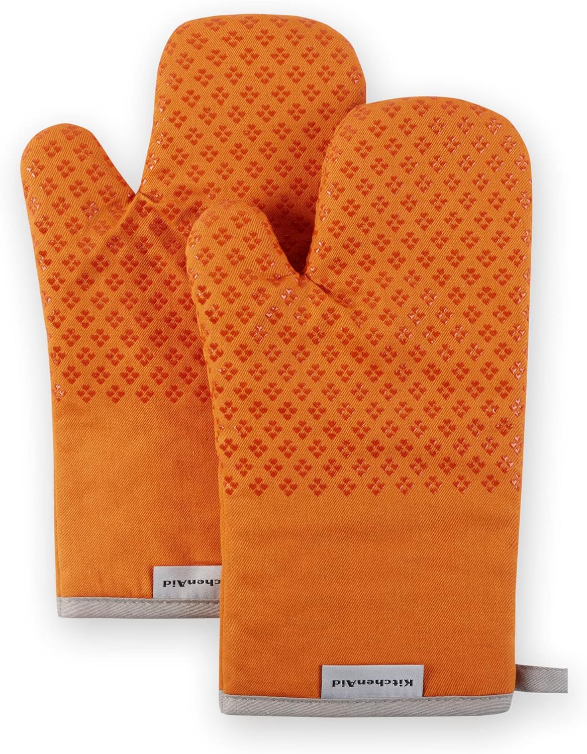KitchenAid Asteroid Oven Mitt Set, Honey Orange 7"x12.5"