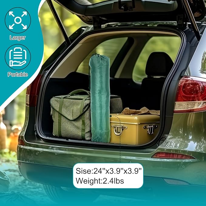 2 Pack Self Inflating Sleeping Pads with Pillow, Ultralight Camping Mat,connectable Portable Pad,lightweight Inflatable Mattress Pad, Insulated Foam Sleep Mat for Backpacking, Tent, Hammock