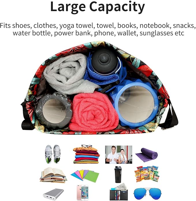 Waterproof Drawstring Bag, Gym Bag Sackpack Sports Beach Backpack for Men Women