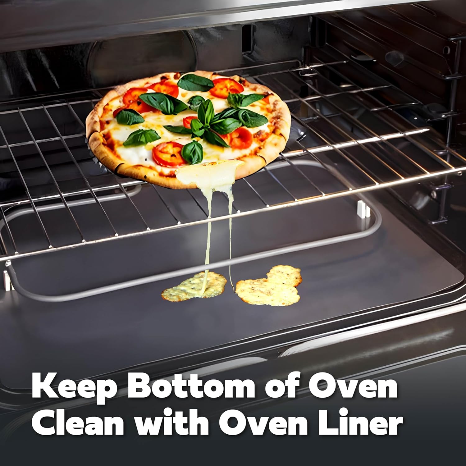 Cooks Innovations Non-Stick Oven Protector Mat - 2 Heavy Duty Nonstick Oven Rack Liners to Protect Convection, Electric, Gas, & Microwave Ovens - BPA & PFOA Free Heat Resistant Baking Mat