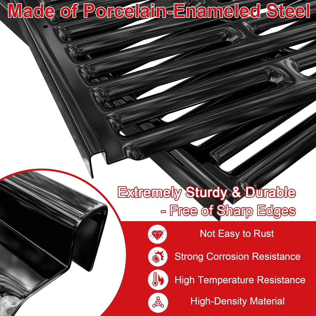 DELSbbq 15 Inch Grill Cooking Grates for Weber Old Spirit 200 with Side Control, Grill Grates for Weber 7523, Spirit E/S 200/210, Spirit 500, Genesis Silver A, Replacement for 7521 7522 65904 65905