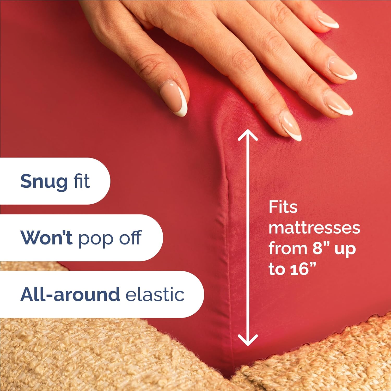 Twin XL Size 3 Piece Sheet Set - Comfy Breathable & Cooling Bed Sheets Set - Hotel Luxury Bedding for Women, Men, Kids, Teens, Boys & Girls - Deep Pockets, Ultra-Soft, Wrinkle Free - Oeko-Tex - Red