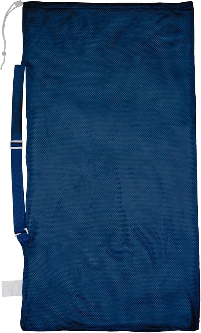 Champion Sports Mesh Equipment Bag – Heavy-Duty Nylon Drawstring Bag with Lock & ID Tag, Breathable Storage Sack for Balls, Swim Gear, Laundry & Toys, Multiple Sizes & Colors