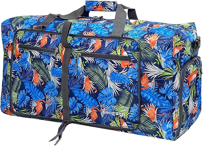 Woogwin Travel Duffel Bag Large Foldable Waterproof Overnight Bag for Beach Swim Bags Pool Sports Gym