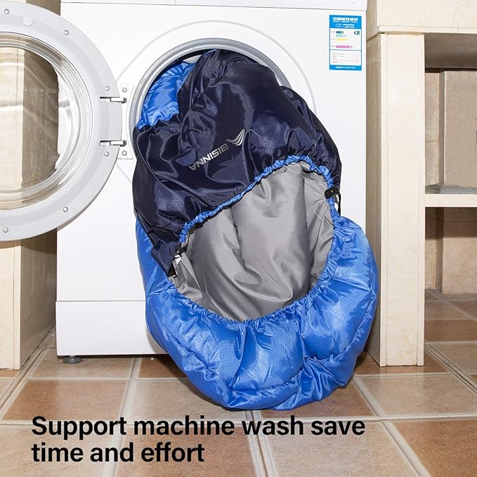 BISINNA Sleeping Bag with Pillow - 4 Season Backpacking Sleeping Bag Lightweight Waterproof Warm and Washable for Adults, Kids, Women, Men's Outdoors Camping, Hiking, Mountaineering