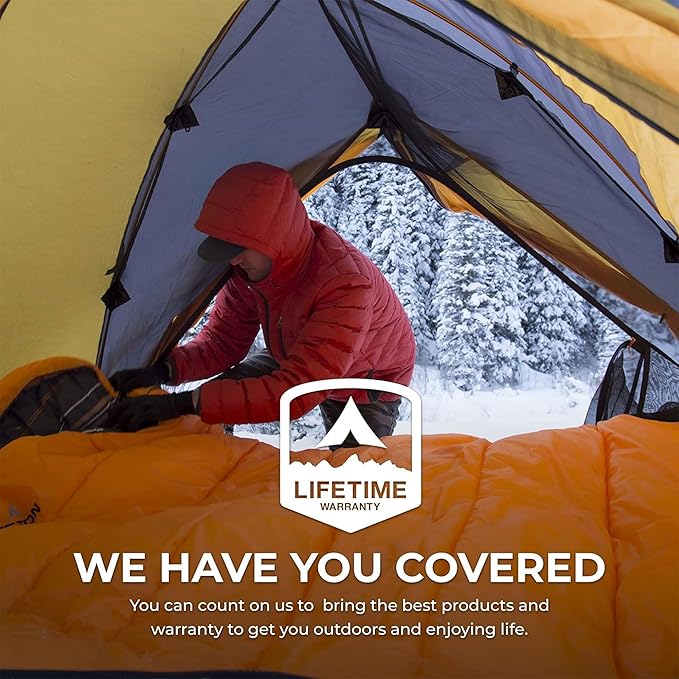 Teton Mammoth Queen Size Double Sleeping Bag- A Warm Bag The Whole Family can Enjoy – Great for Camping, Hunting and Base Camp. Compression Sack Included