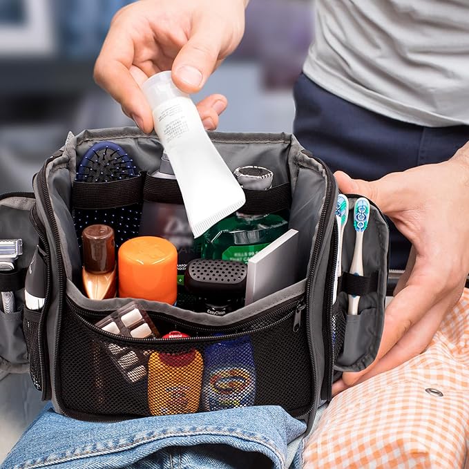 Tactical Toiletry Bag for Men. Extra Large, Water Resistant, Heavy Duty, Hanging, Multiple compartments and Storage Options, Dopp Kit for Toiletry Accessories