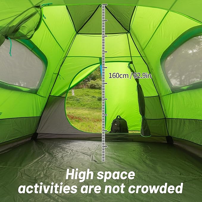 Himalaya 4 Person Camping Tent, Backpacking Tent Waterproof Windproof Lightweight Portable Easy Setup Double Layer for Outdoor Camping Hiking Mountaineering Travel