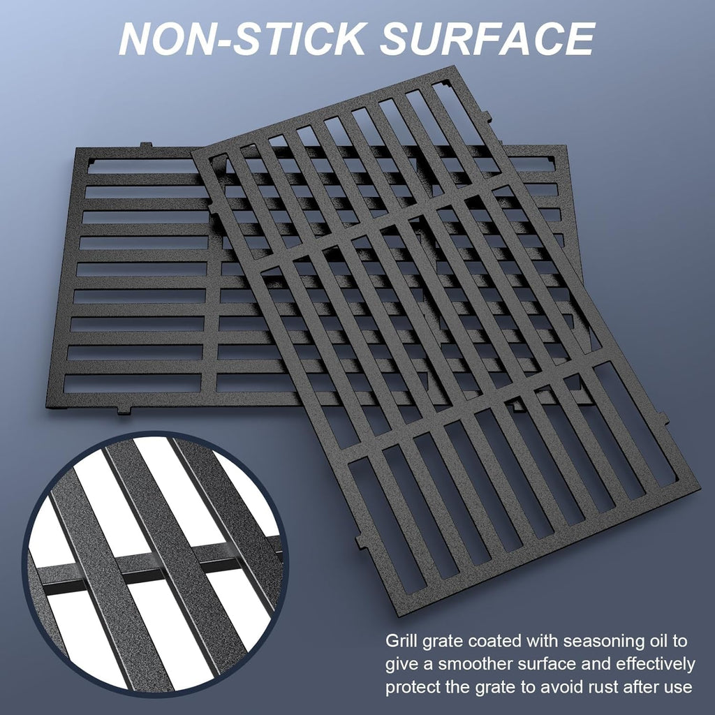 7637 Grill Parts for Weber Spirit E210, 17.5 Inch Grill Grates for Weber Spirit E210, E220, S210, S215 with Front Control,Replacement Parts for Weber Spirit 200 & GS4 Spirit II E210, Spirit II E220