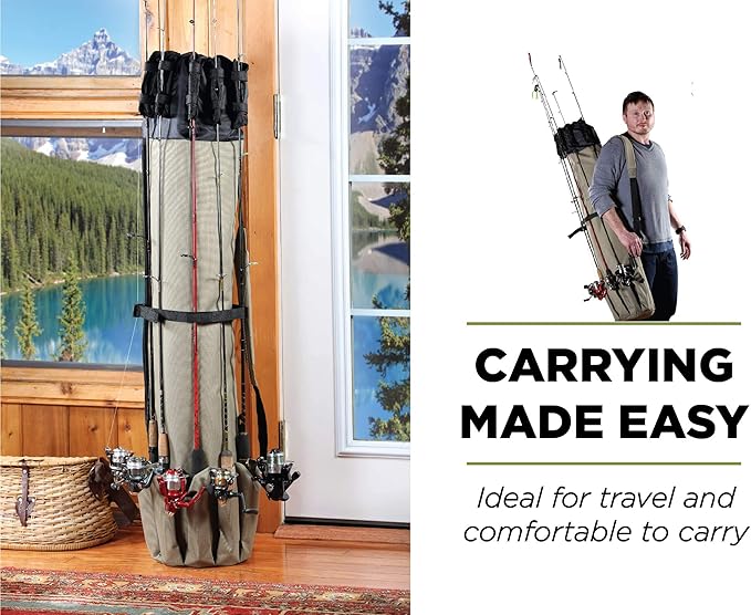 NREOY Fishing Etna Fishing Rod Case Organizer, 48.5" x 13.5"