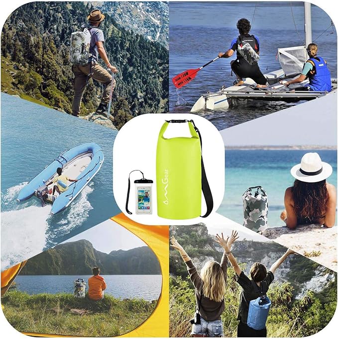 OMGear Waterproof Dry Bag Backpack Phone Pouch 40L/30L/20L/10L/5L Floating Dry Sack for Kayaking Boating Outdoors Activities