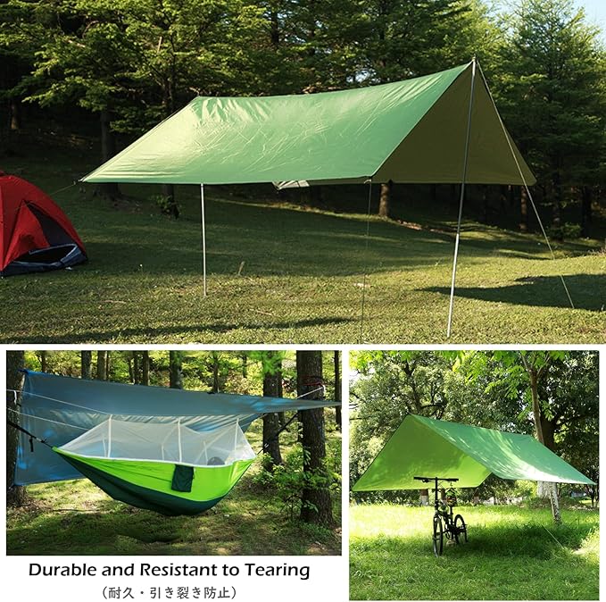 TRIWONDER Hammock Rain Fly Waterproof Tarp Camping Tent Footprint Ground Cloth Backpacking Tarp Camp Shelter Sunshade Mat for Outdoor Hiking Beach Picnic
