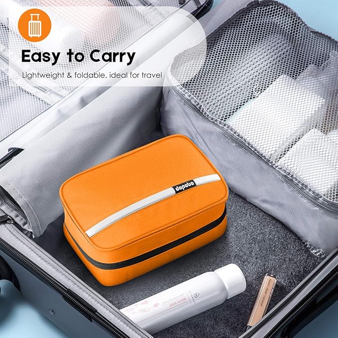 dopobo Travel Toiletry Bag for Women, Dopp Kit for Men, Waterproof Makeup Bag Shaving Bag with Hanging Hook, Portable Toiletry Organizer for Traveling and Camping