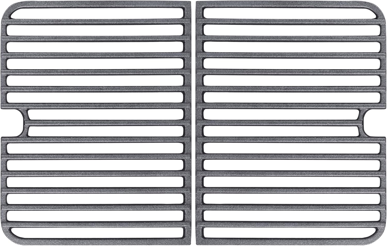 Rectangular Cast Iron Go Grate, Heavy-Duty Grates for Superior Heat Retention & Even Cooking on All Grills, Set of Two (10" x 8")