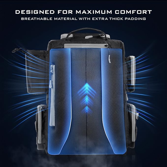 KastKing Bait Boss Fishing Tackle Backpack with Rod Holders-4 Tackle Boxes-Rain Cover,43L Large Storage for Fishing Gear