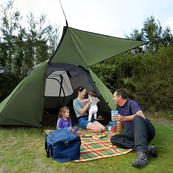 Forceatt Camping Tent 2/3/4 Person, Professional Waterproof & Windproof Lightweight Backpacking Tent Suitable for Outdoor,Hiking,Camping, Mountaineering and Travel