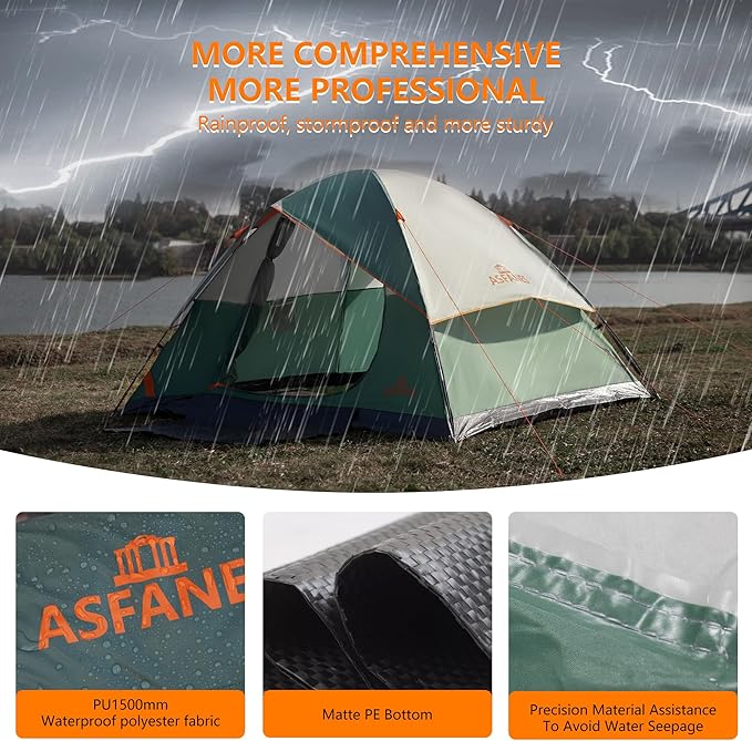 2-12 Person Tents for Camping Waterproof, Backpack Double Layer Tents, Perfect Picnics, Fishing and Backyard Camping