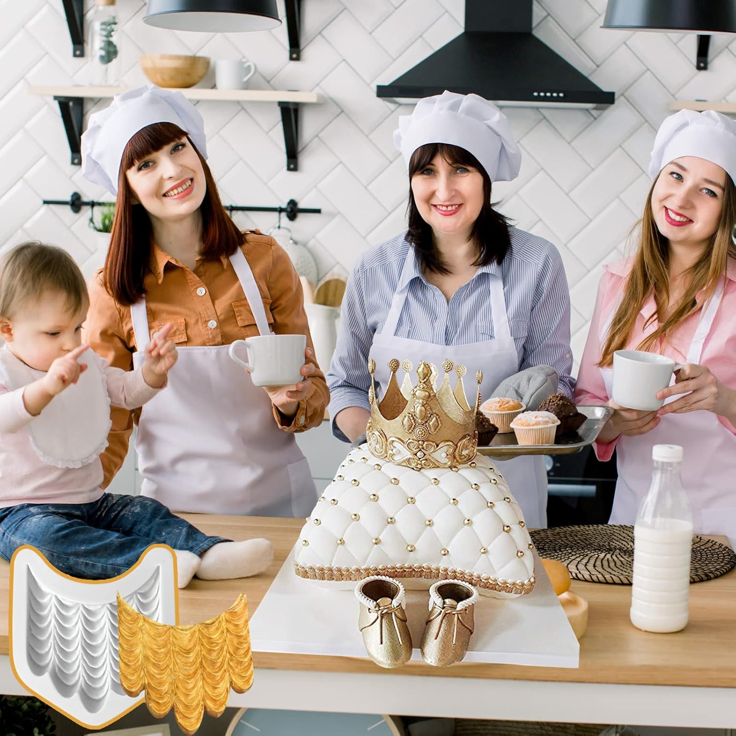 Macrame Tassel Cake Decoration Fondant Border Mold 3pcs, Curtain Chocolate Silicone Molds for Cake Decorating Candy Sugar Craft Flower Paste Cookies Marzipan Butter Gum Clay Resin Gypsum