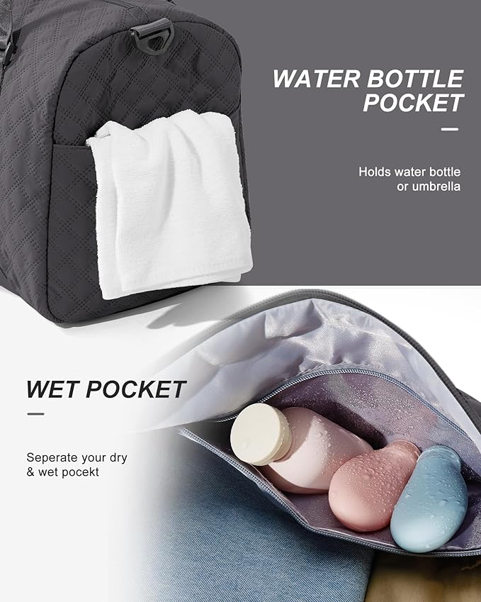 Gym Bag Womens,Travel Duffel Carry on Bag Sport Tote Bag Weekend Overnight Bag