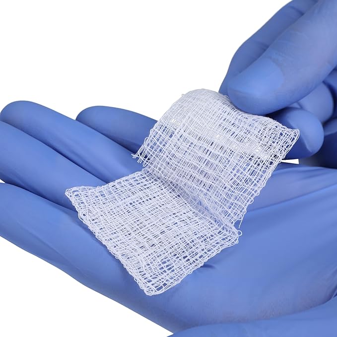 100% Cotton Woven All-Gauze Sponge 2x2 12 Ply Non-Sterile Square for Wound Dressing Gauze Sponge-Pads for Wound Care & Home First Aid Kits, 200 / Pack