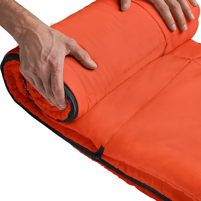 Coleman Kompact Sleeping Bag, Indoor/Outdoor Lightweight Sleeping Bag for Adults, 20°F/30°F/40°F Options for Camping, Hiking, Backpacking with Included Compression Sack